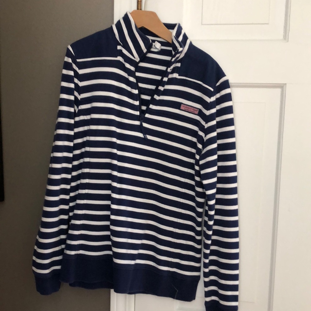 🎉Host PIck🎉 Vineyard Vines navy striped quarter zip